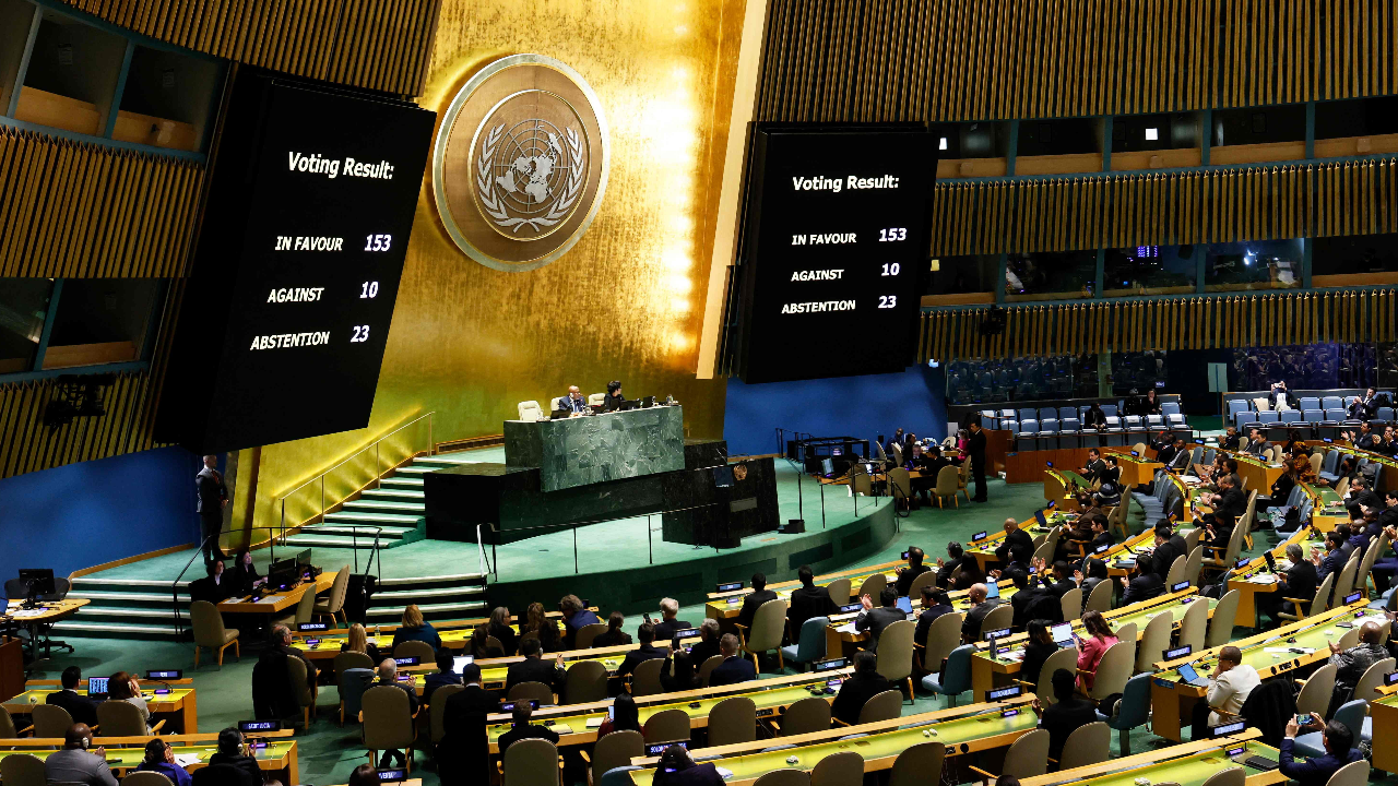 ที่ประชุมสมัชชาใหญ่ยูเอ็น ผ่านมติเรียกร้องหยุดยิงอิสราเอล-ฮามาส เพื่อมนุษยธรรม