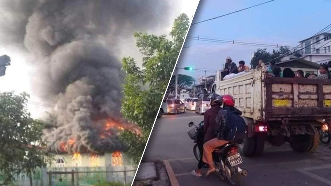 "พม่ารบเดือด" เอาคืนกะเหรี่ยง บอมบ์เมืองลอยก่อว์ ผู้อพยพทะลักเข้าไทย 