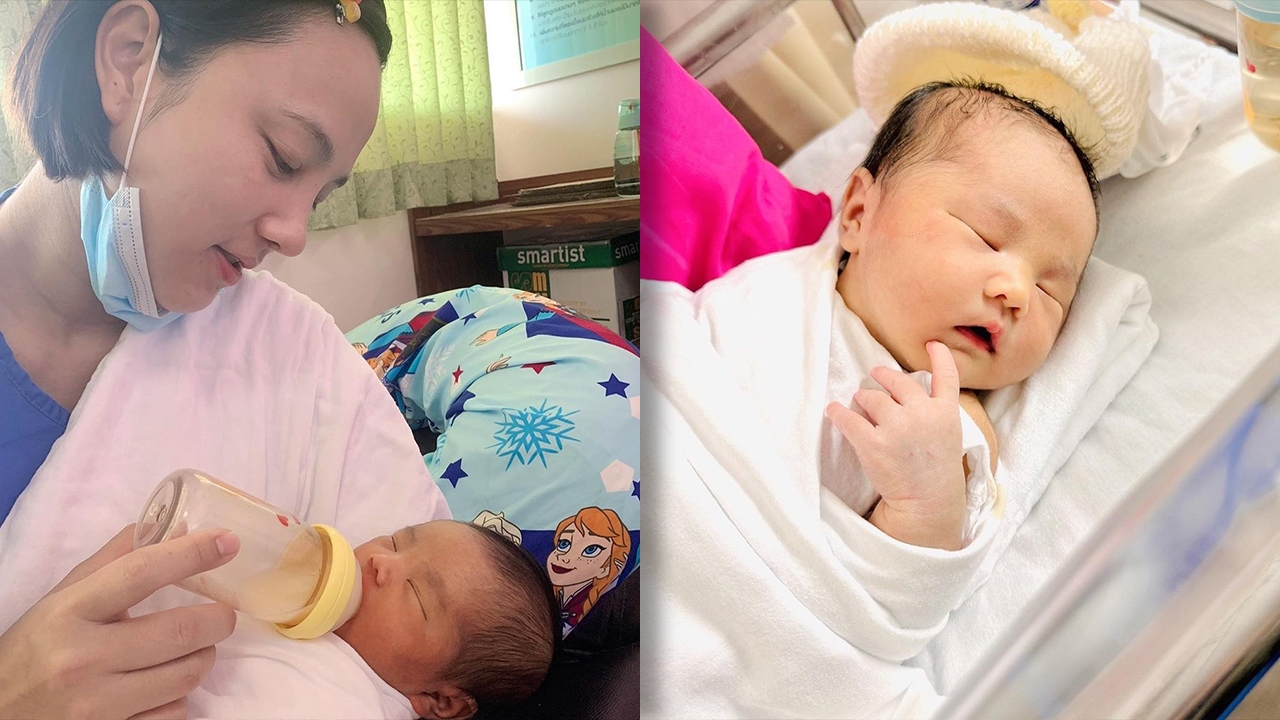 กุญแจซอล ป่านทอทอง คลอดลูกสาวคนที่ 4 น้องแอร์เวย์ แก้มยุ้ยน่าฟัดมาก