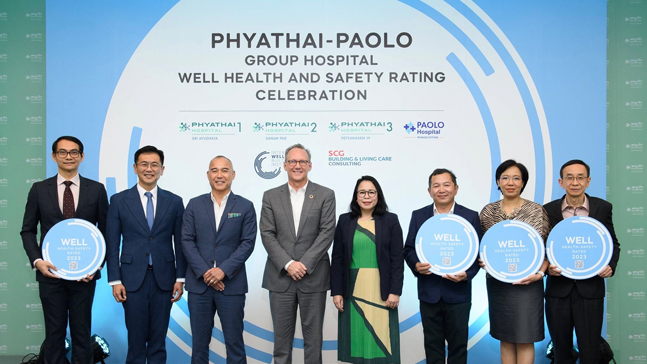 เครือ รพ.พญาไท-เปาโล ร่วมกับ SCG ได้รับการรับรองมาตรฐาน WELL Health and Safety Rating System