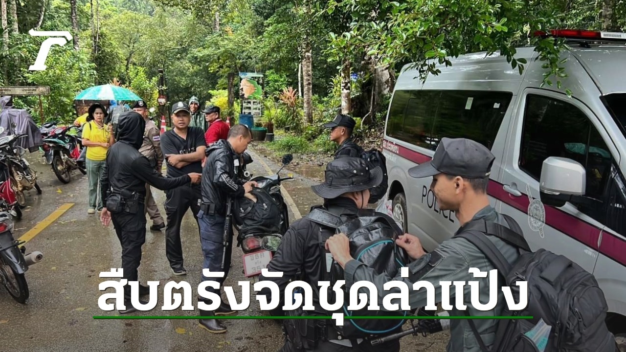 Investigating Trang Province, wading through the water to hunt for “Pang Na Nod” despite heavy rain and flash floods.