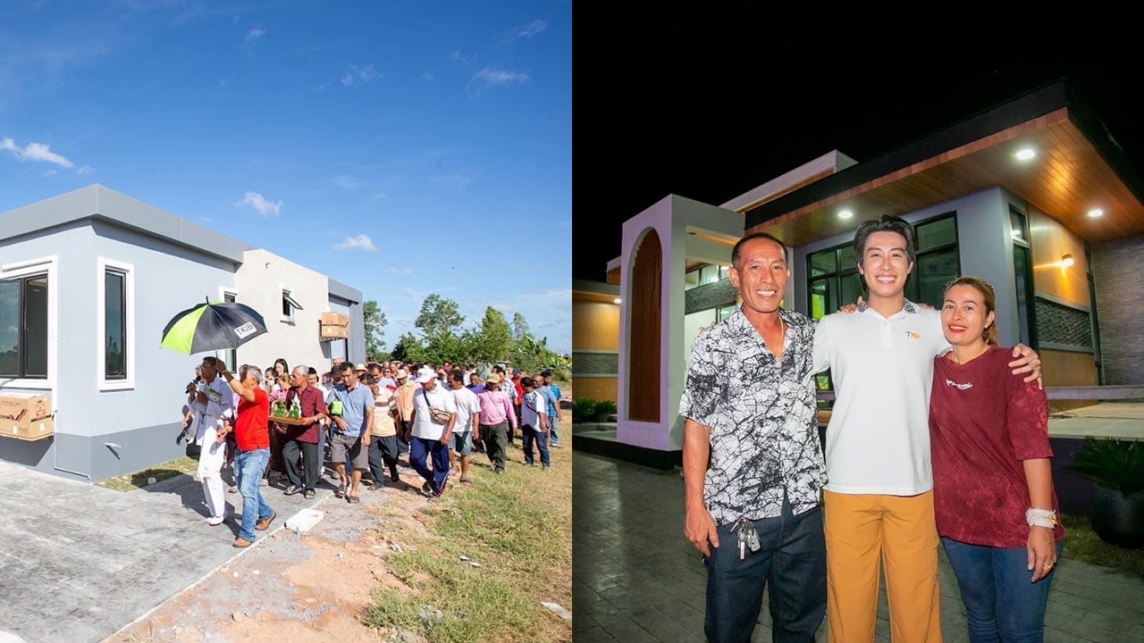 ยอดกตัญญู นุ๊ก ธนดล สร้างบ้านหรูให้พ่อแม่ จากน้ำพักน้ำแรง ใหญ่โตสุดอลังการ