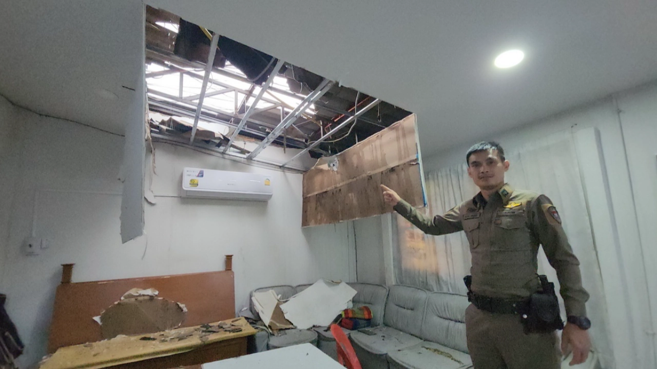 พายุฤดูร้อน ถล่มโรงพักเมืองเลย ตำรวจ นักข่าว วิ่งกันกระเจิง