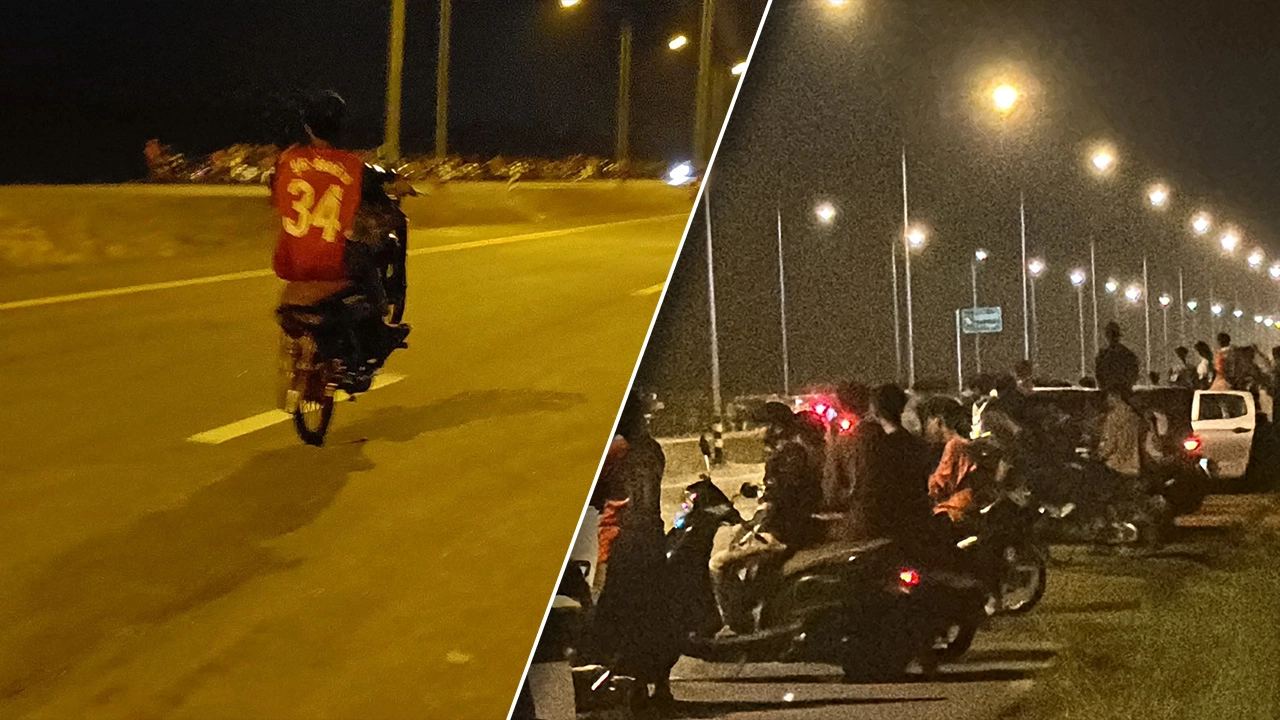 ยึดถนนเลี่ยงเมืองปัตตานีแว้นนับพันคันบิดท้านรก โทรแจ้งตำรวจ เรื่องยังเงียบ