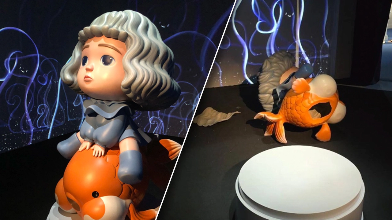 ศิลปินโพสต์ อาร์ตทอย "ชาล็อตขี่ปลาทอง" เจอเด็กวิ่งชน พังเสียหาย