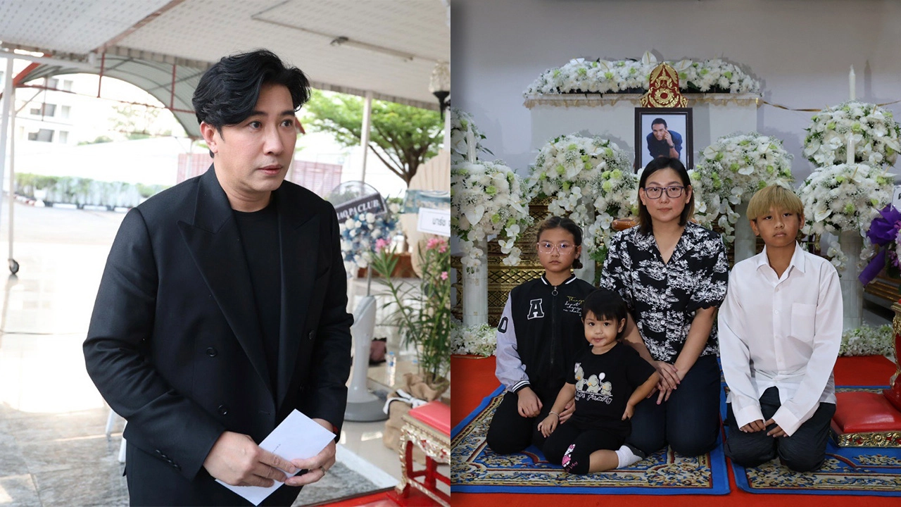 ภาพบรรยากาศสวดพระอภิธรรมศพ เมฆ วินัย ลูกๆ สุดเศร้า เผยเจอพ่อมาหาเมื่อวาน