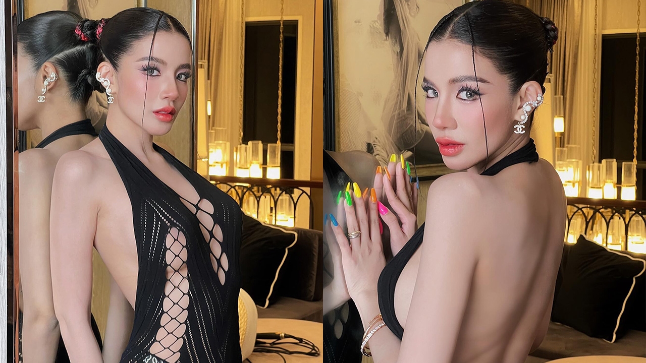 ใบเตย อวดความแซ่บรับสงกรานต์ นุ่งเดรสแหวกเว้าหน้าหลังสุดเซ็กซี่ (คลิป)