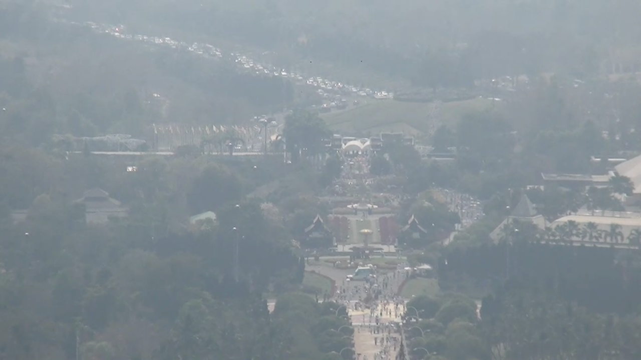 เชียงใหม่จมพิษฝุ่น ค่า PM 2.5 พุ่งระดับสีแดง ติดอันดับ 2 ของโลก