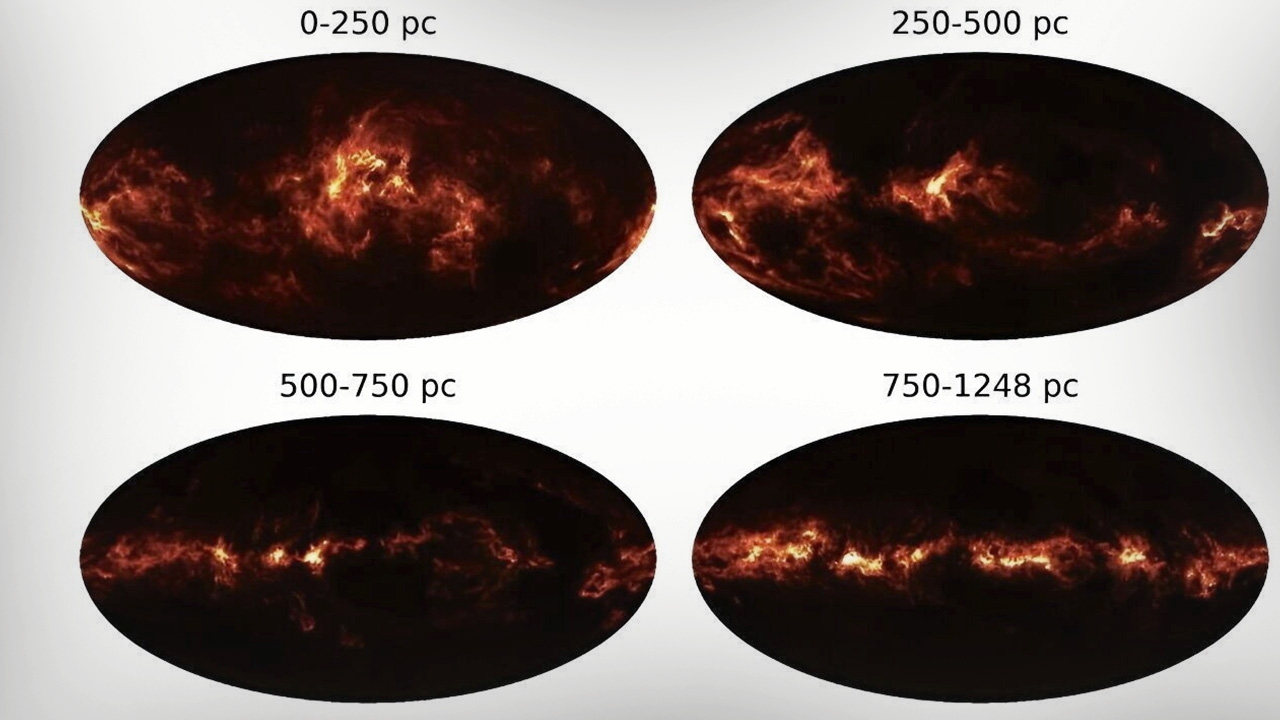 First 3D Dust Map of Milky Way Galaxy Revealed by Astronomers from Max Planck Institute