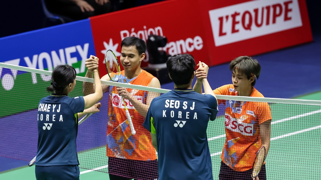 ต้านแชมป์โลกไม่ไหว "บาส-ปอป้อ“ พ่ายคู่เกาหลีใต้ 0-2 ชวดชิงฯ "เฟรนช์ โอเพ่น 2024"