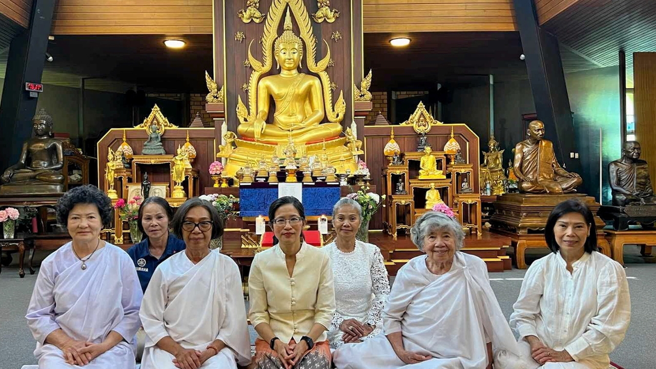 "อาจารี ศรีรัตนบัลล์" ร่วมพิธีเจริญพระพุทธมนต์วันมาฆบูชา วัดธัํมมธโร ออสเตรเลีย