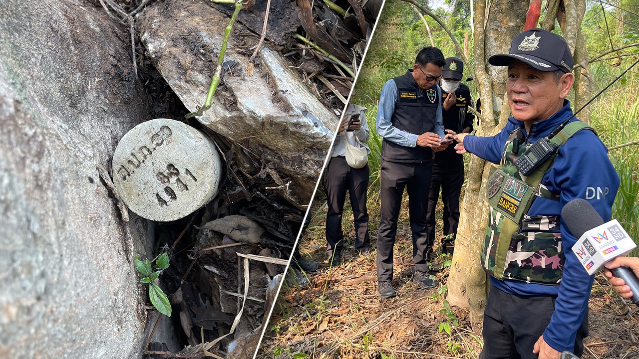 ชัยวัฒน์ นำสื่อดูหมุด ส.ป.ก.ใหม่ 29 ไร่ ปักผ่านห้วยขึ้นภูเขา 