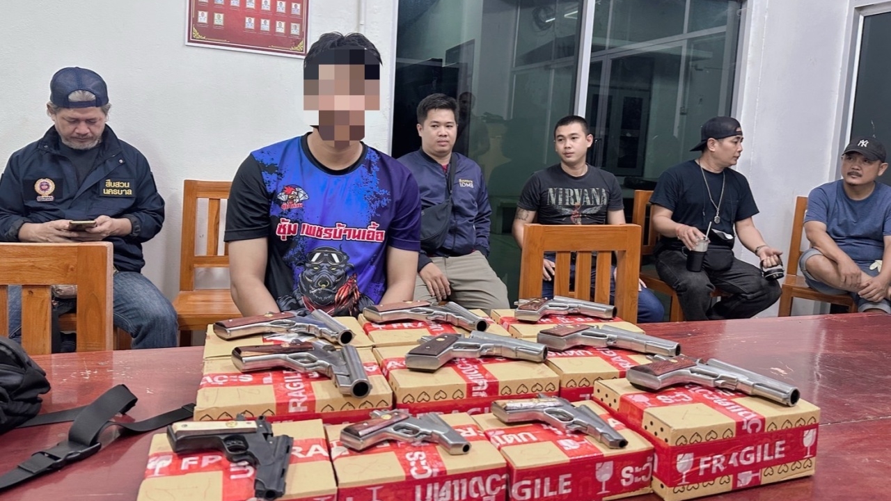 จับหนุ่มนิติศาสตร์ ขายปืนเถื่อน จัดส่งทั่วประเทศ กำไรดี-ยึดเป็นอาชีพหลัก