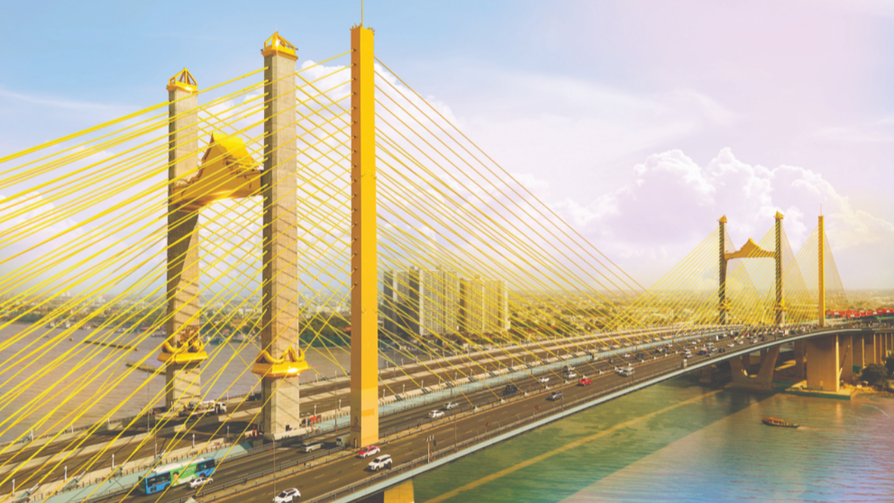 จดทะเบียนสมรสครั้งประวัติศาสตร์ บนสะพานคู่ขนานสะพานพระราม 9 รับวาเลนไทน์ 2567