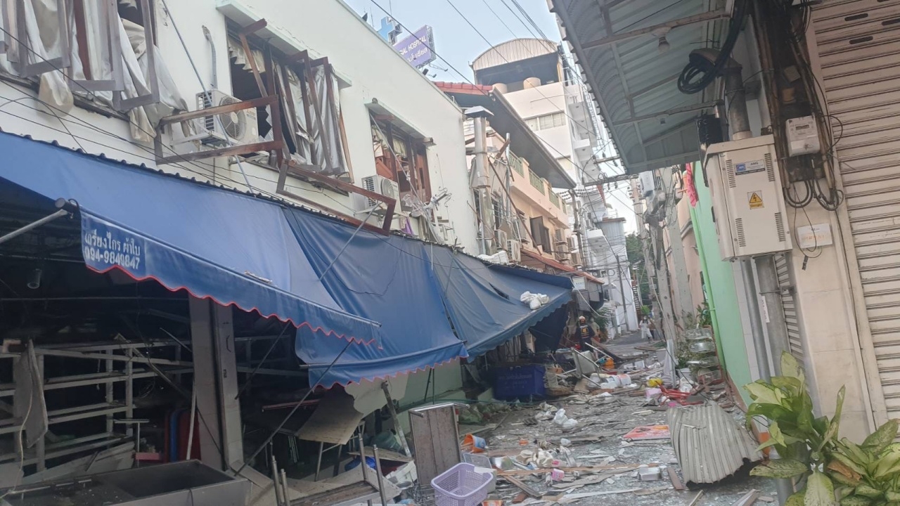 ตำรวจชี้บึมกลางเมืองพัทยา เกิดจากแก๊สรั่ว อาคารใกล้เคียงเสียหาย 20 หลัง