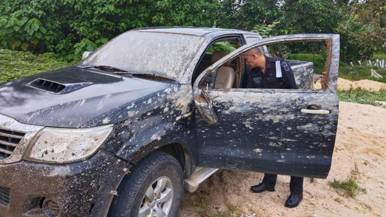 โจรใต้ ดักบึมรถทหารพรานพังยับ บาดเจ็บ 3 นาย ชาวบ้านโดนลูกหลง 1 