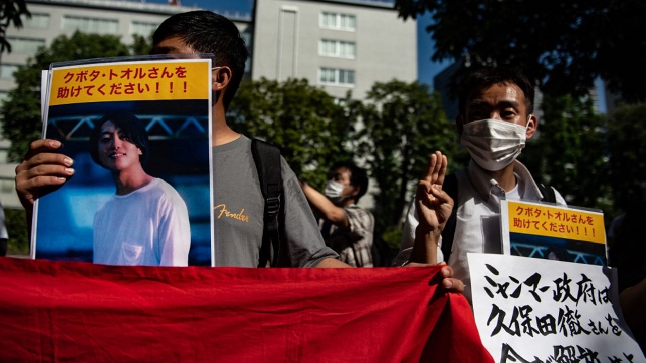 หนุ่มญี่ปุ่นโดนจับในนครย่างกุ้ง พร้อมผู้ประท้วงต้านรัฐบาลทหารเมียนมา