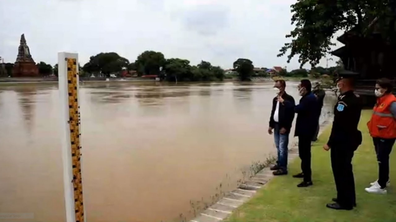 อยุธยาเตรียมรับมือมวลน้ำ หลังเขื่อนเจ้าพระยาเพิ่มการระบาย เตือนชุมชนริมน้ำ