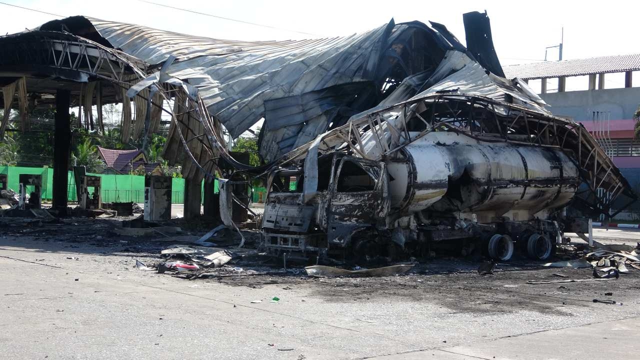 จนท.ความมั่นคงเชื่อบึมปั๊มที่ปัตตานี ฝีมือบีอาร์เอ็น มุ่งทำลายเศรษฐกิจ