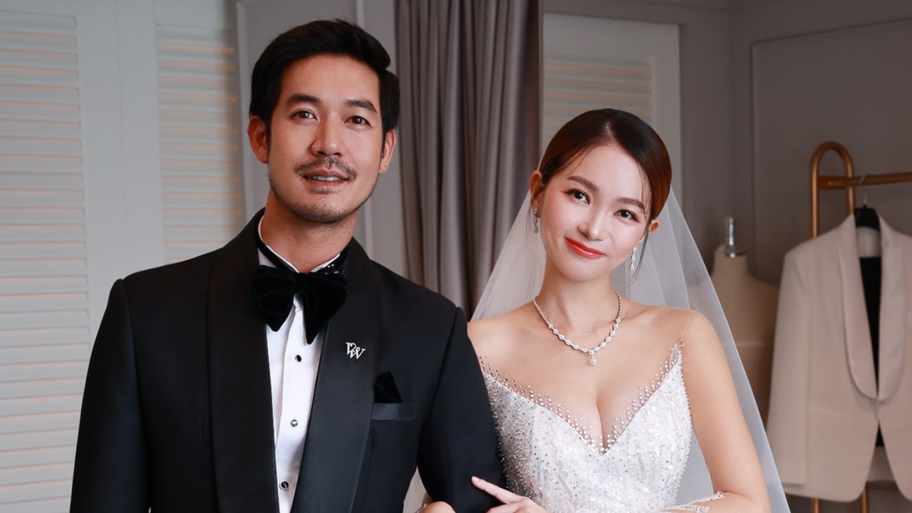 เปิดภาพงานเย็น เวียร์-วิกกี้ ฉลองมงคลสมรส ชุดเจ้าสาวสวยตะโกน