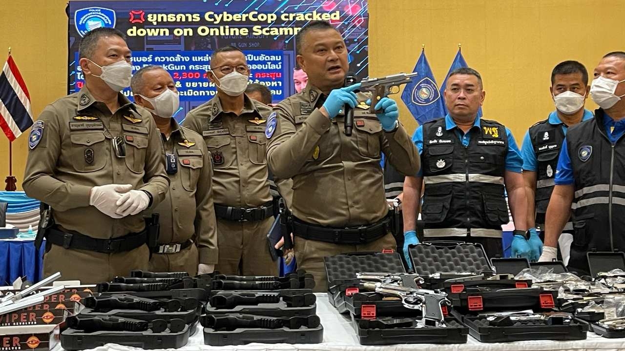 ตร.ไซเบอร์ทลายแหล่งค้าแบลงค์กัน ยึดนับพันกระบอก ย้ำไม่ใช่สิ่งเทียมอาวุธ 