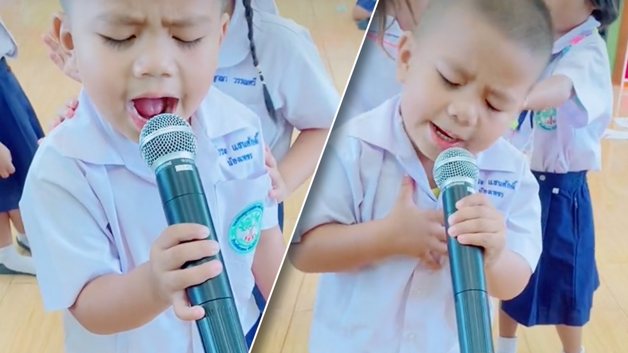 ลีลาไม่ธรรมดา เด็กอนุบาล 1 โชว์ร้องเพลงอารมณ์มาเต็ม เป็นขวัญใจครูทั้งโรงเรียน (คลิป)