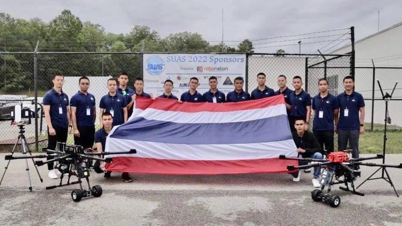 ทีม "พีกาซัส" นายเรืออากาศไทย รั้งอันดับ 1 แข่งโดรนนานาชาติ SUAS 2022