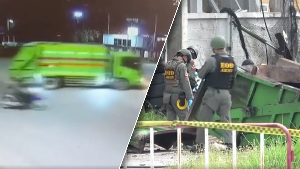 รู้ตัวคนร้ายคาร์บอมบ์ที่ อ.ปะนาเระ ปล้นรถขยะมาบึม จุดตรวจข้างปั๊มน้ำมัน (คลิป)