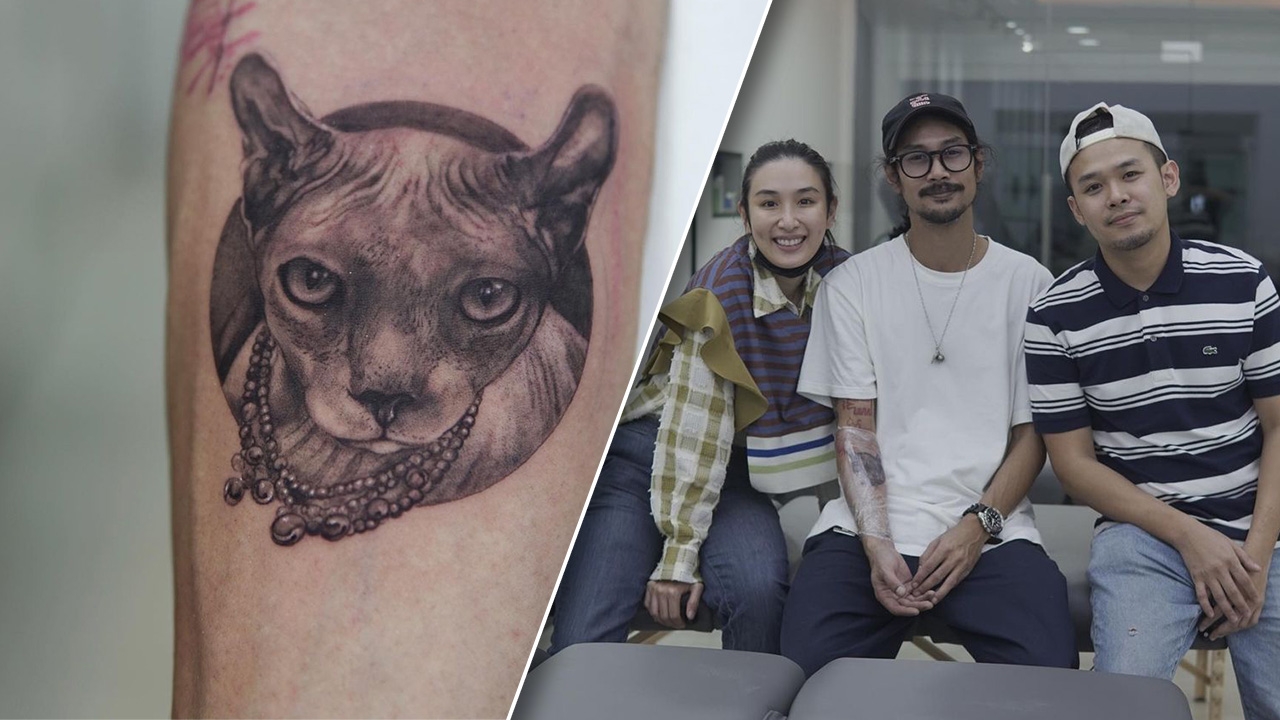 กระติ๊บ โชว์ฝีมือสักรูปแมวของ แตงโม ให้ เบิร์ด เก็บรายละเอียดเป๊ะมาก 