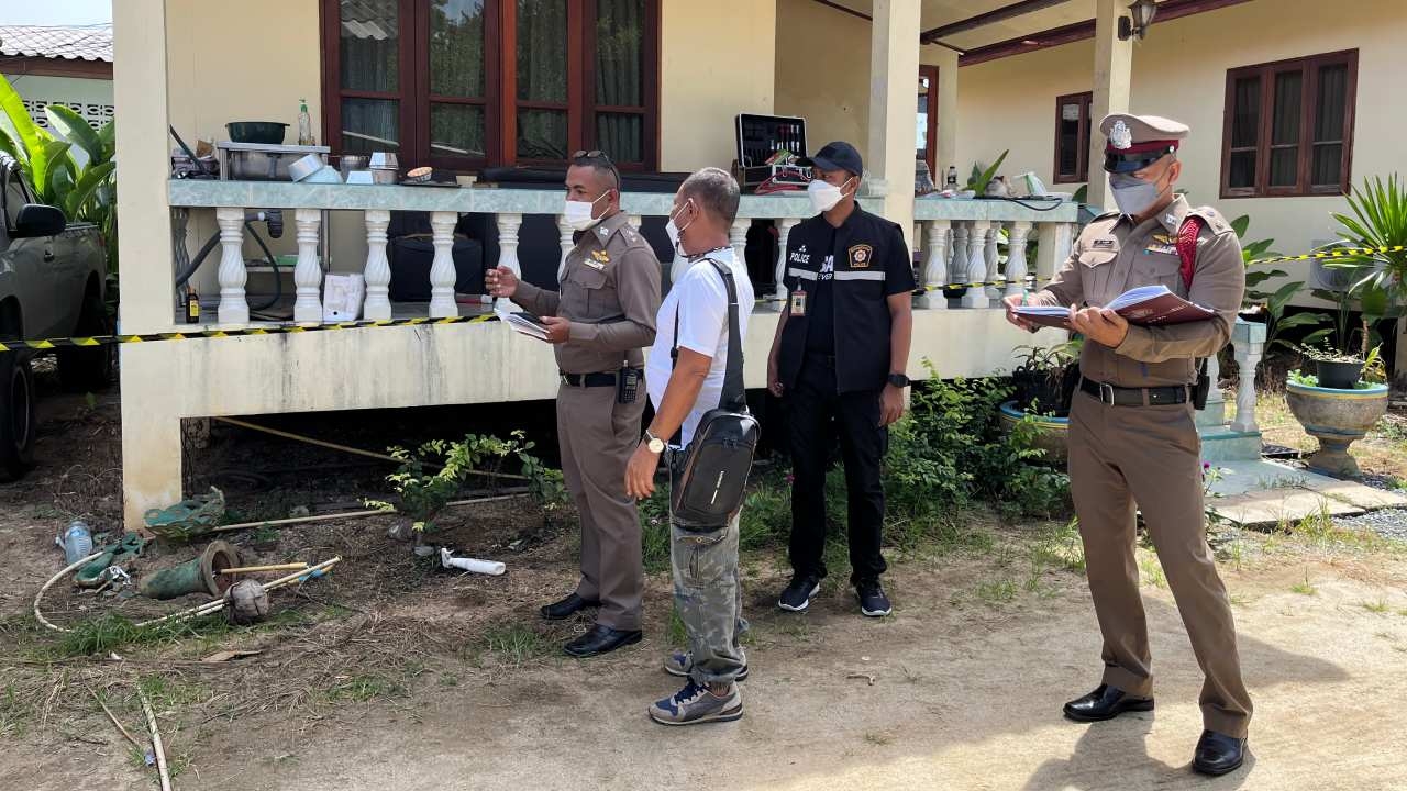 ผัวยิงตัวตายกระสุนทะลุไปโดนคอเมียที่มาห้ามเจ็บ ตร.เกาะสมุยเร่งหาสาเหตุ