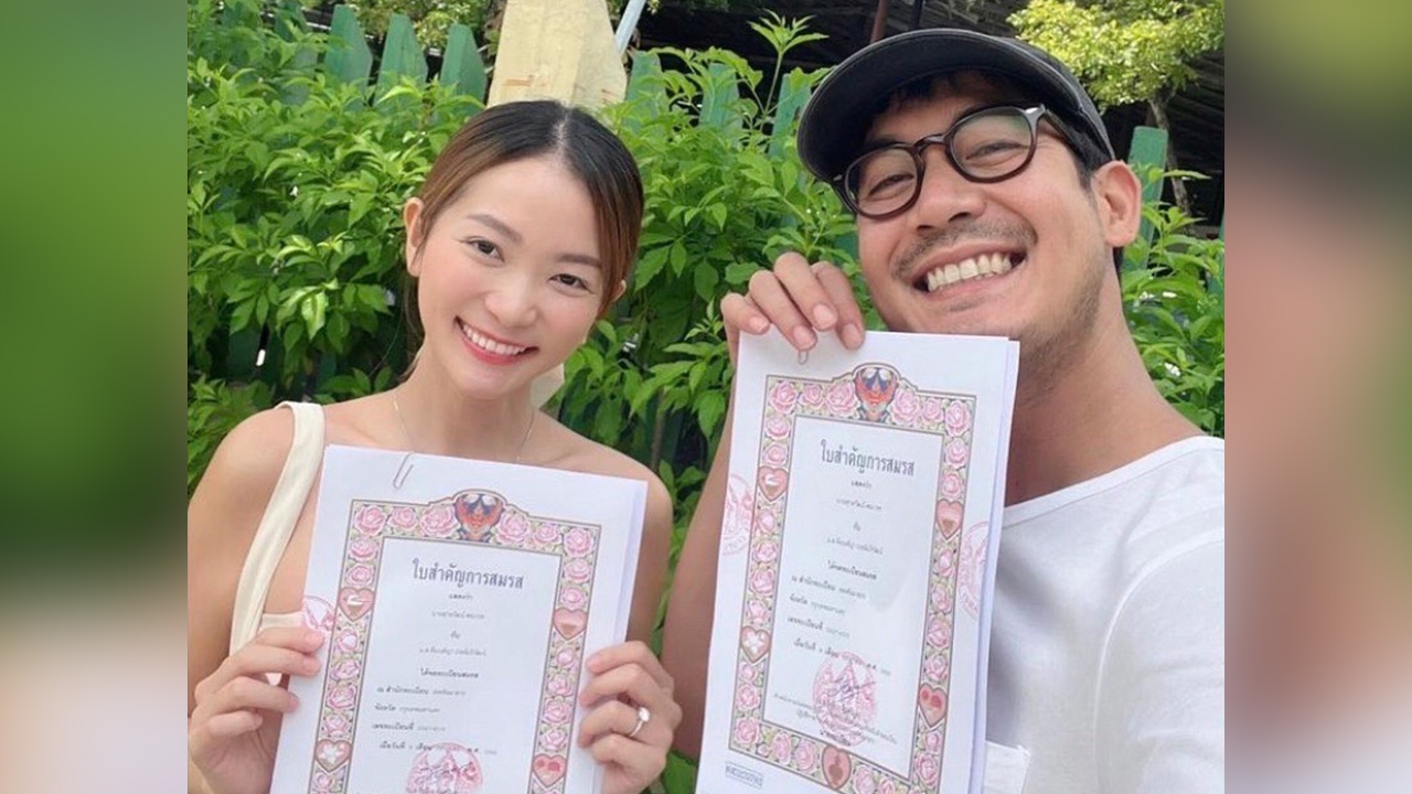 เวียร์ จดทะเบียนสมรสแล้ว โพสต์ขอบคุณ วิกกี้ ที่รัก 