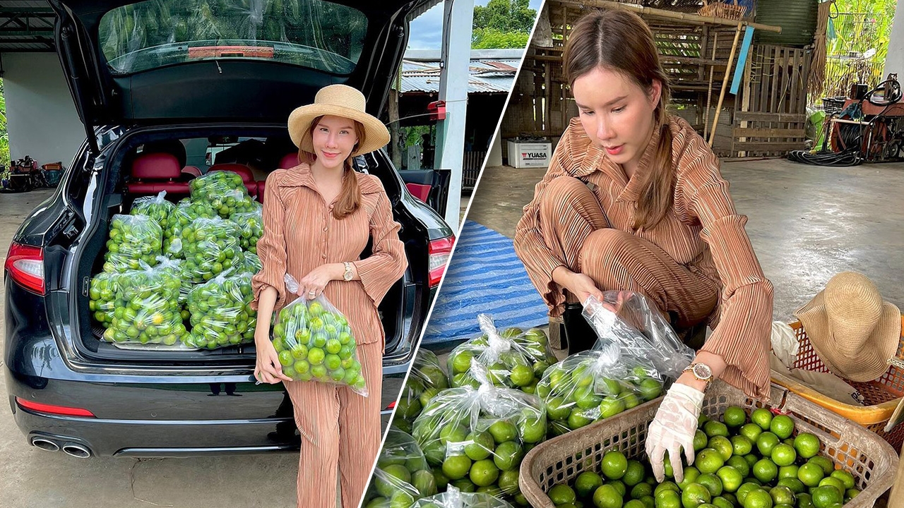 เกี่ยวก้อย ขวัญกวินท์ พักบทนางร้าย เข้าสวนเก็บมะนาวขาย ออเดอร์แม่แน่นๆ