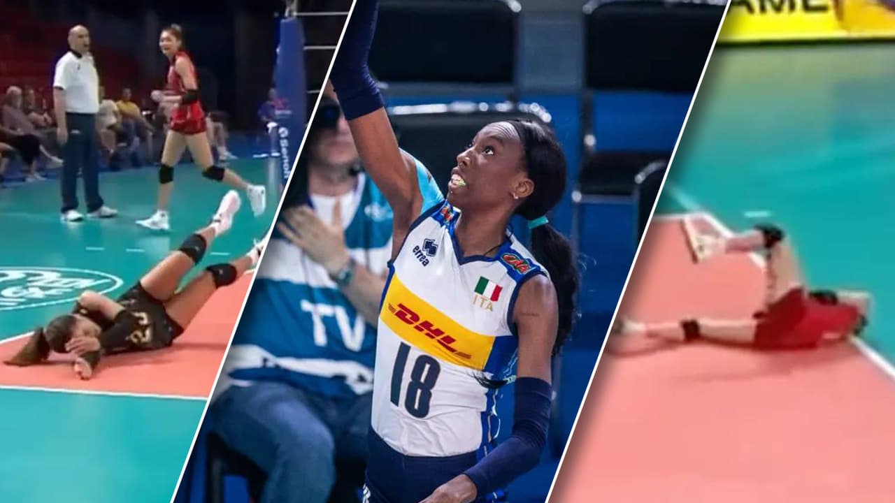 แห่แชร์คลิปปฏิกิริยา "อีโกนู" ดาวตบอิตาลี หลังฟาดบอลใส่ 2 สาวไทย จนกระเด็น