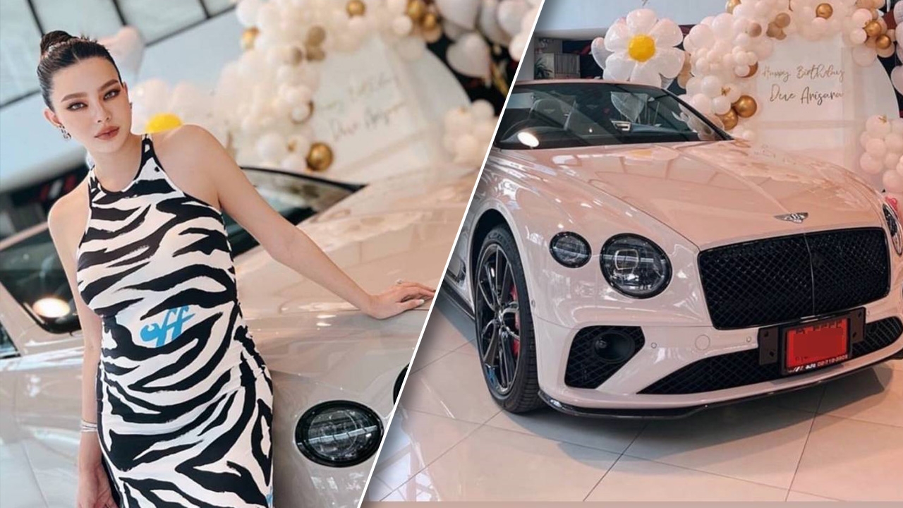 ดิว อริสรา สวยและรวยมาก ถอยรถ Bentley ป้ายแดง ราคากว่า 20 ล้านบาท