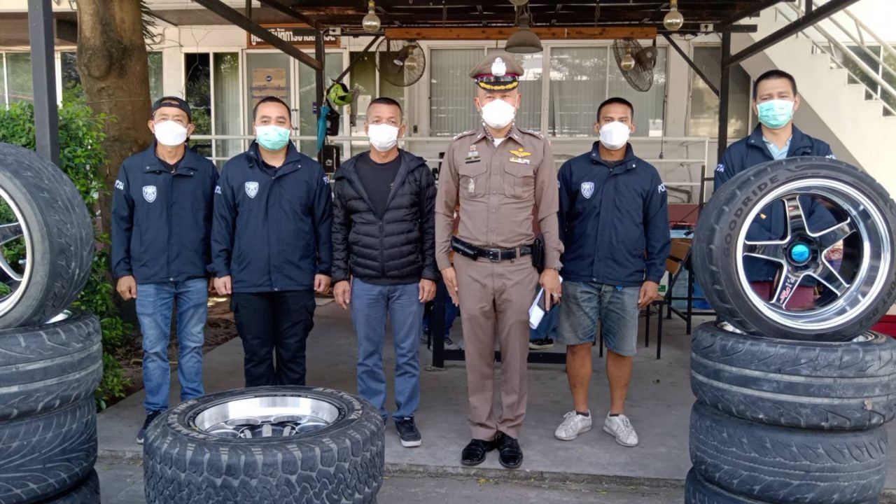 ตำรวจแหลมฉบังจับแล้ว โจรลักล้อแม็กซ์ชลบุรี อ้างร้อนเงินเอาไปขายในเฟซบุ๊ก