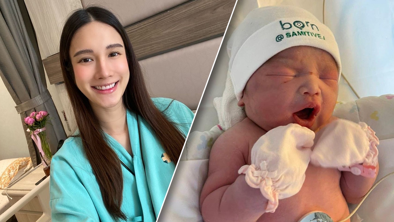 คุณแม่ป้ายแดง เนย ปภาดา คลอดลูกสาวแล้ว ตั้งชื่อ น้องพีโอนี่