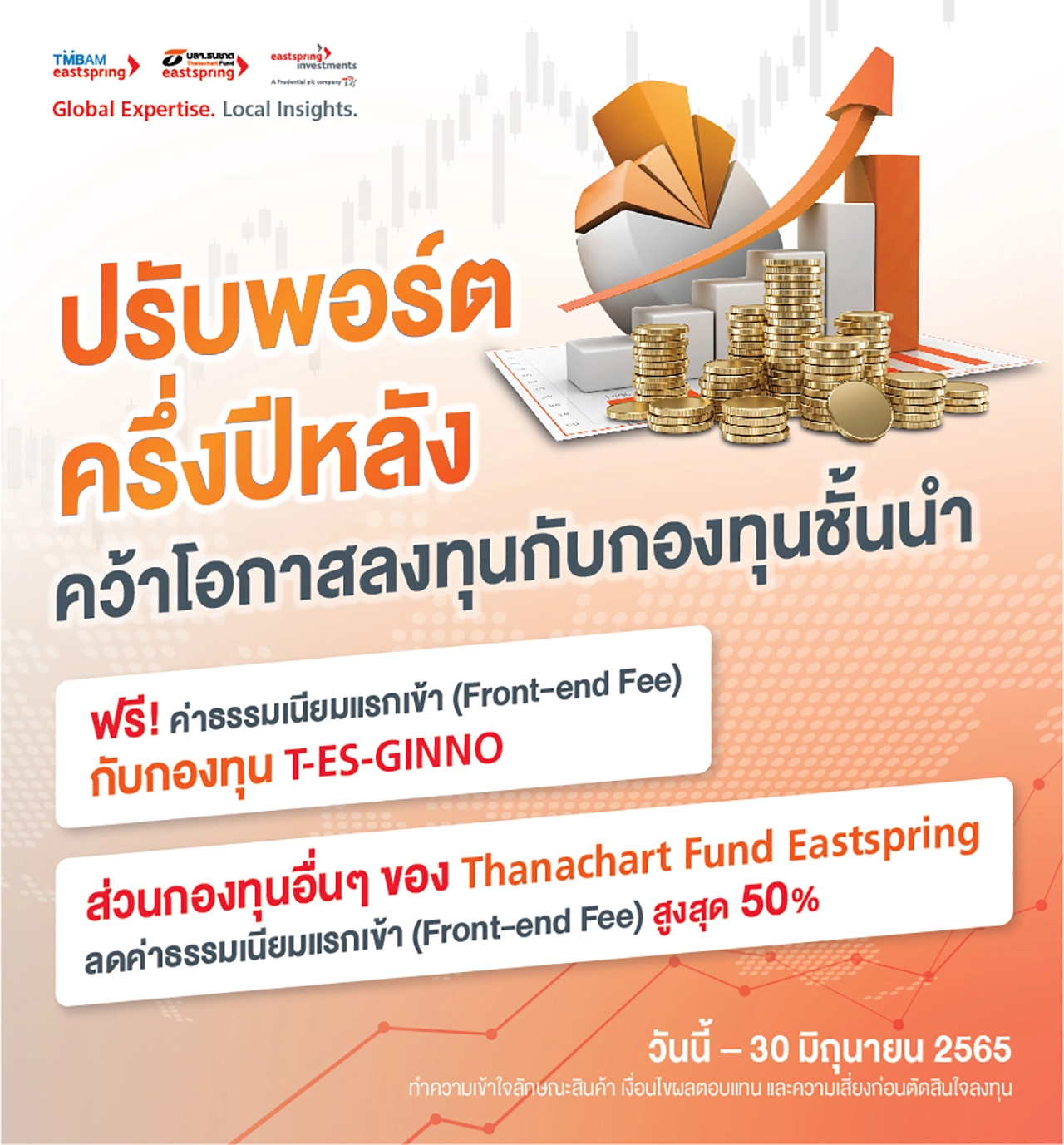 Eastspring ชวนปรับพอร์ตลงทุนรับครึ่งปีหลัง แนะกระจายเสี่ยงหลายสินทรัพย์รับความผันผวน