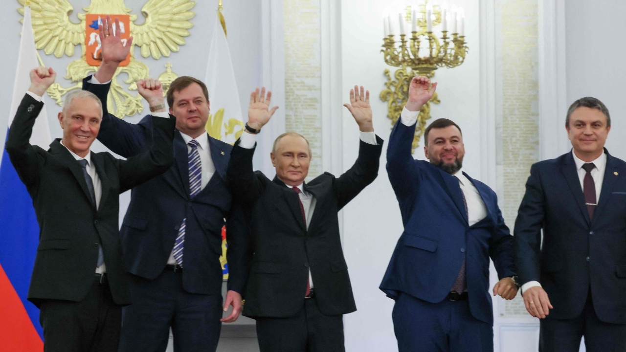 ปูติน ทำพิธีลงนาม ผนวก 4 แคว้นยูเครน เป็นดินแดนส่วนหนึ่งของรัสเซียแล้ว