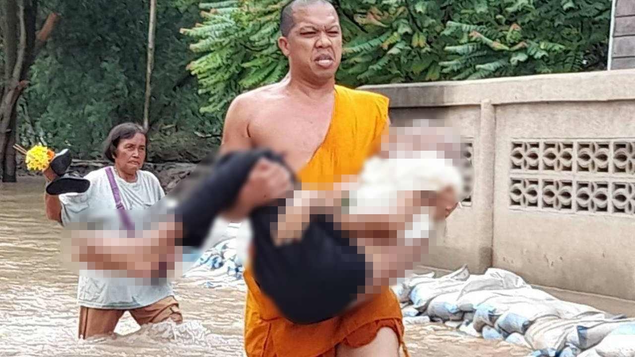 เขื่อนเจ้าพระยา เตรียมรับน้ำเหนือ ระทึกพนังกั้นน้ำพัง พระอุ้มศพตา 98 หนี