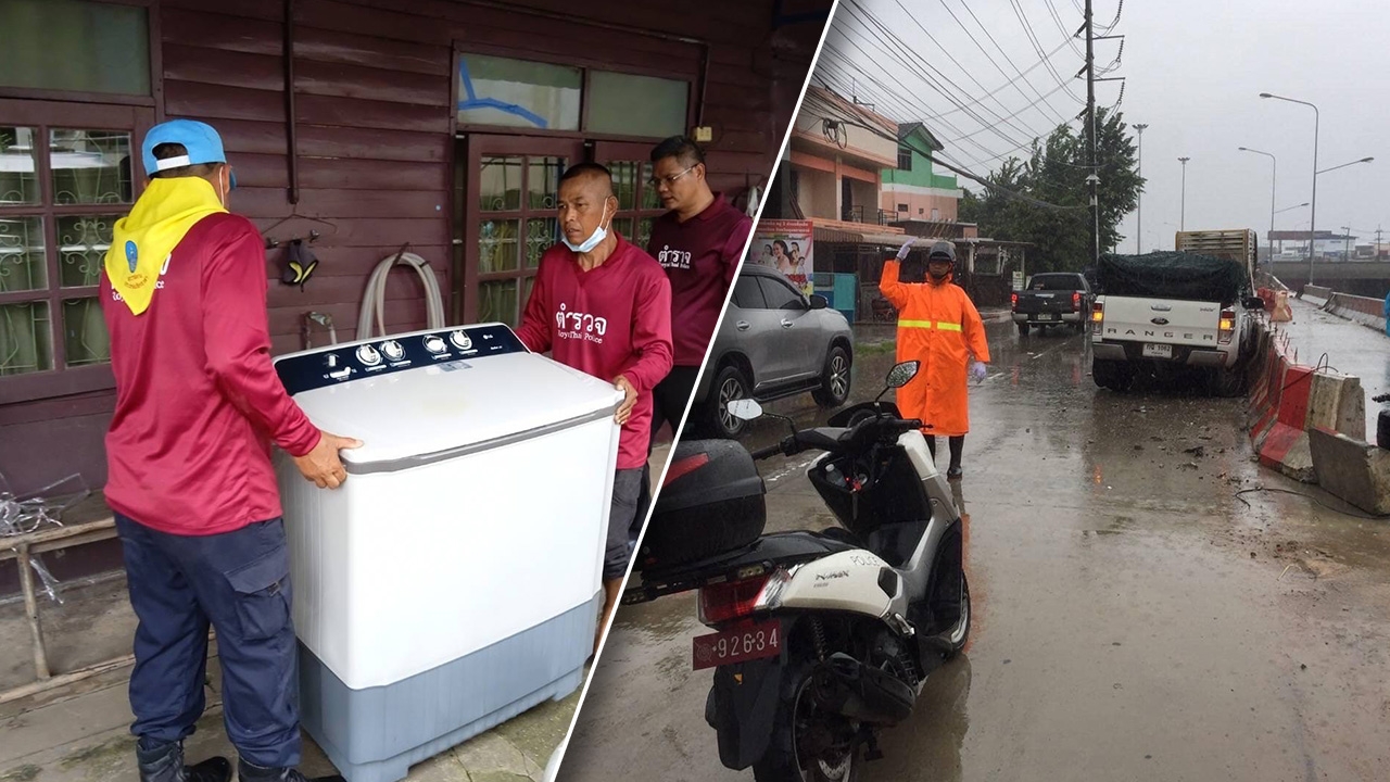 ตำรวจเปิดสายด่วน 191, 1599 และ 1193 ช่วย ปชช.โดนพายุโนรู ถล่ม 24 ชม.