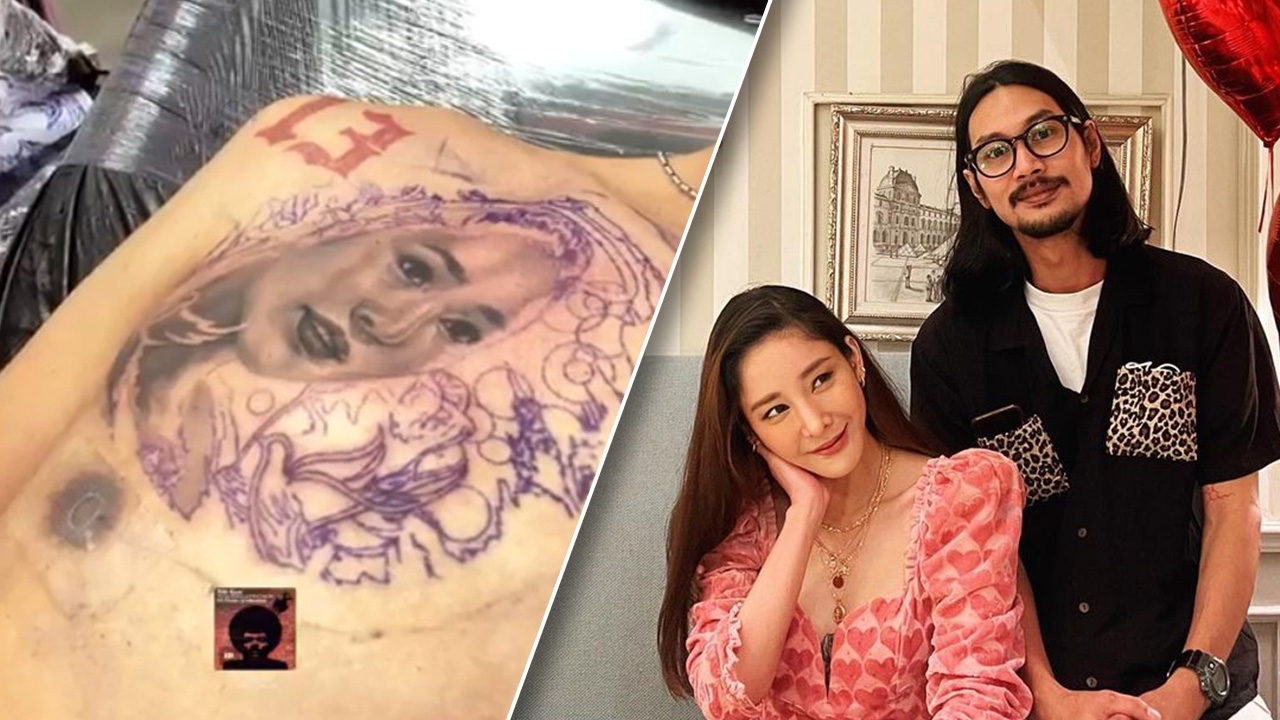 ยังรักและคิดถึง เบิร์ด เทคนิค สักรูป แตงโม นิดา ที่หน้าอกข้างขวา