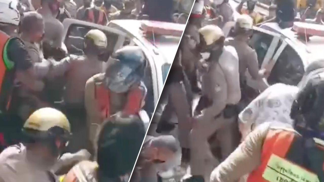 รถขนคนงานเบรกแตก ชนกลางแยกดับ 2 ชาวบ้านแห่รุมประชาทัณฑ์-ได้กลิ่นแอลกอฮอล์