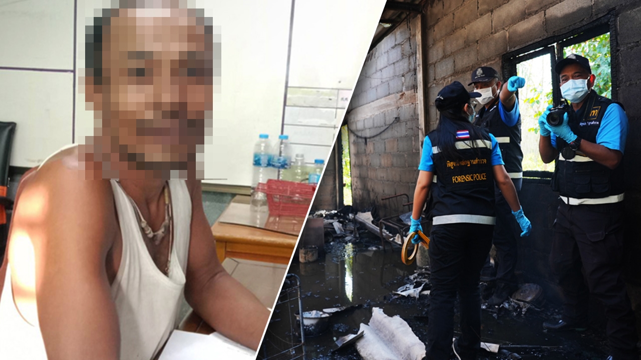 หลานคลั่งยาสารภาพฆ่าสองแม่ลูก อ้างหมอกระซิบข้างหูให้ก่อเหตุ ก่อนเผาซ้ำ