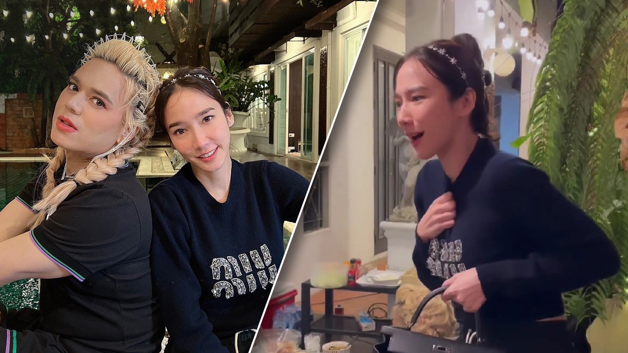 อั้ม พัชราภา ย่องมากลางวงกินข้าวหลังโดนเม้าท์ งานนี้เพื่อนวงแตก (คลิป)