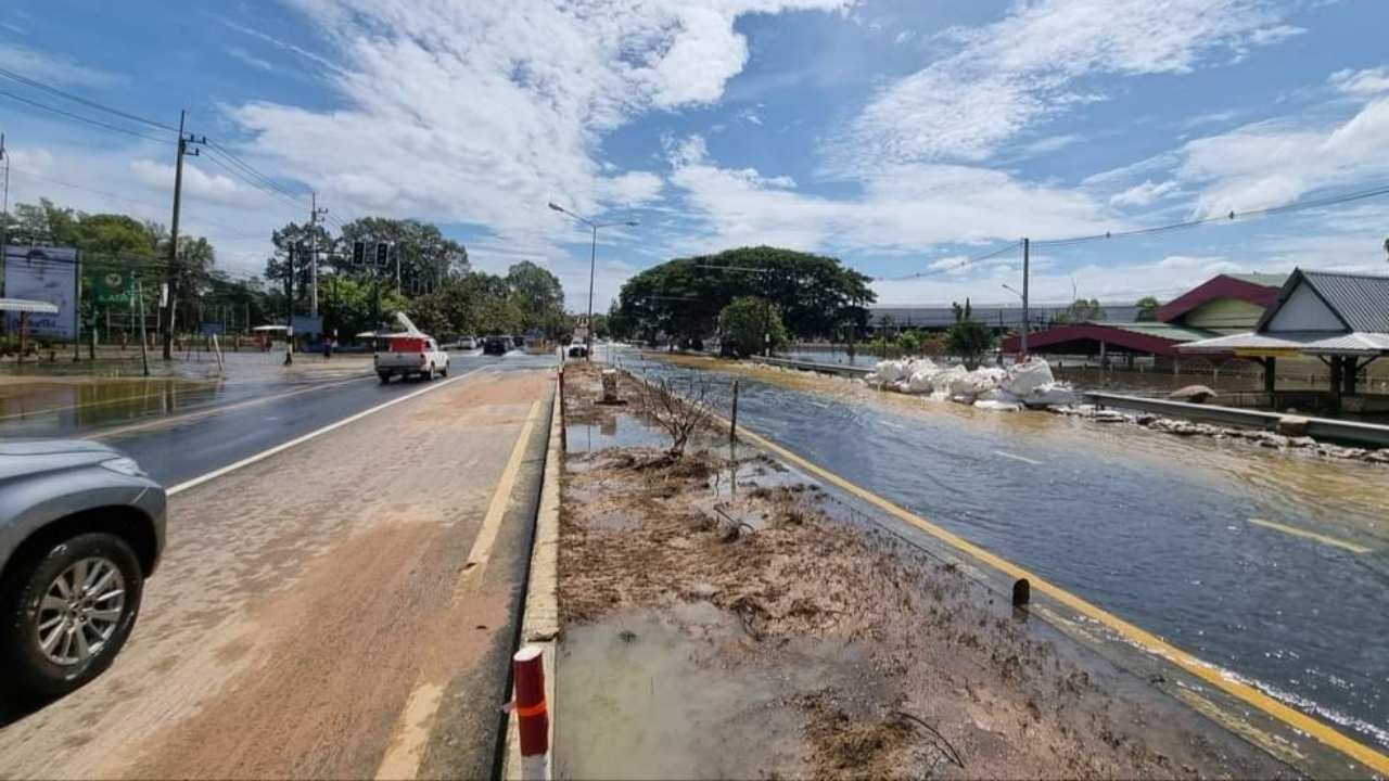 ถนนสาย 24 วารินฯ-เมือง ใช้งานได้แล้ว อุบลฯ วางแผนจัดการน้ำเขื่อนปากมูลใหม่