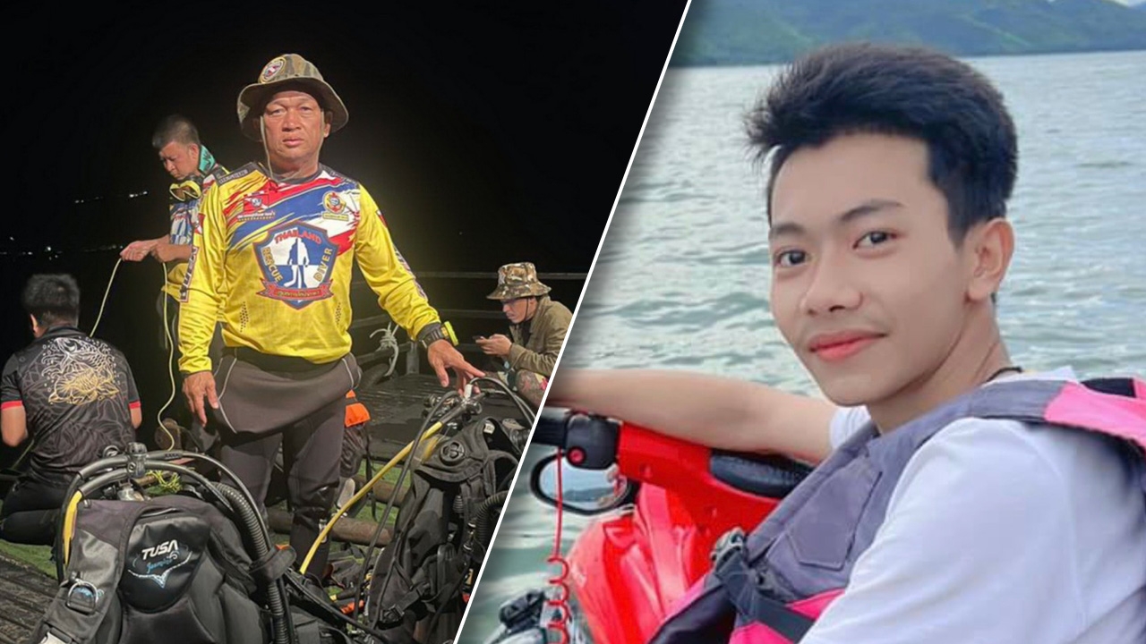 ค้นหาร่างน้องมาวินตกเจ็ตสกี เข้าสู่วันที่ 4 แม่ยังรอที่เขื่อนศรีนครินทร์ 