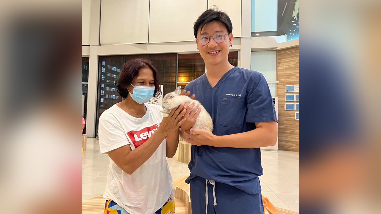 โรงพยาบาลสัตว์ แจ้งข่าวดี "น้องอ้วน" กระต่ายชรา ได้กลับไปหาเจ้าของแล้ว