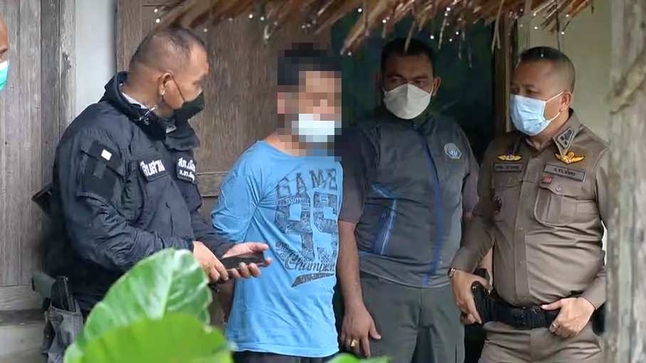 รวบแล้ว "เจมส์" คนร้ายอุ้มฆ่า "น้องก้อย" หลังหนีมากบดานที่บ้านในพัทลุง