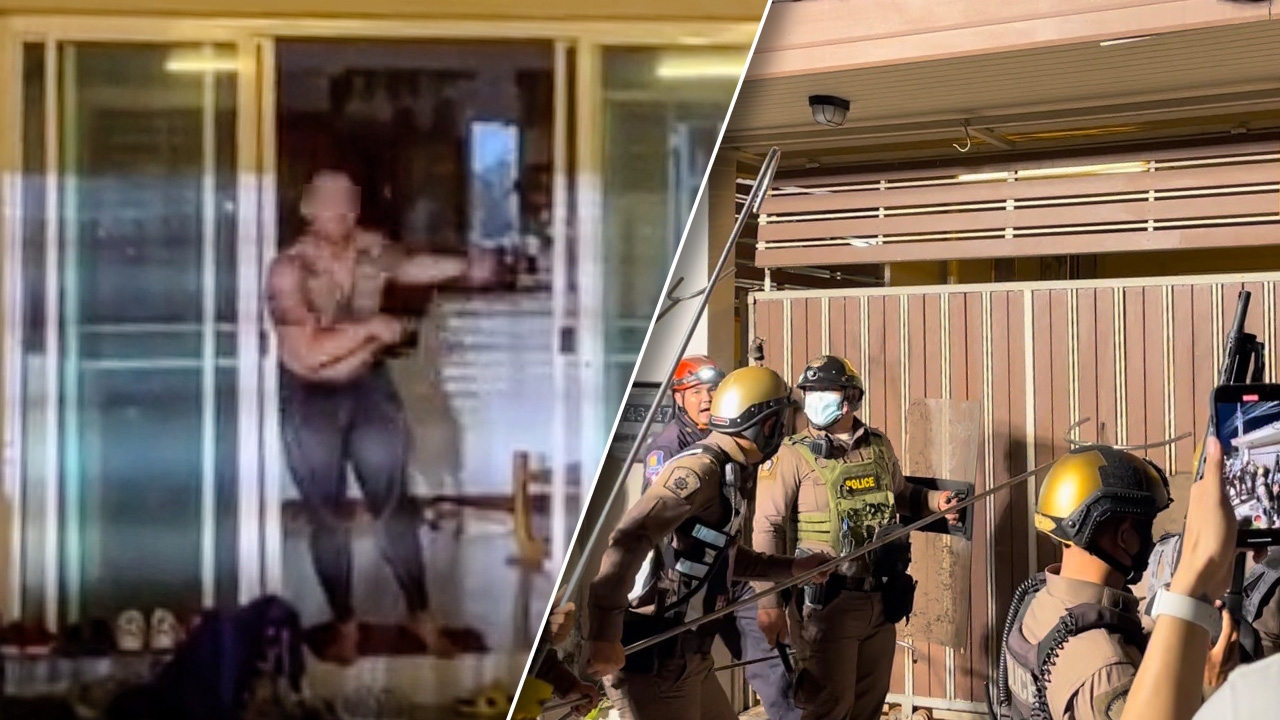 หนุ่มป่วยจิตคลั่ง พี่ชายเอากัญชาไปทิ้ง ตร.ระงับเหตุวุ่น ปืนไฟฟ้าเอาไม่อยู่