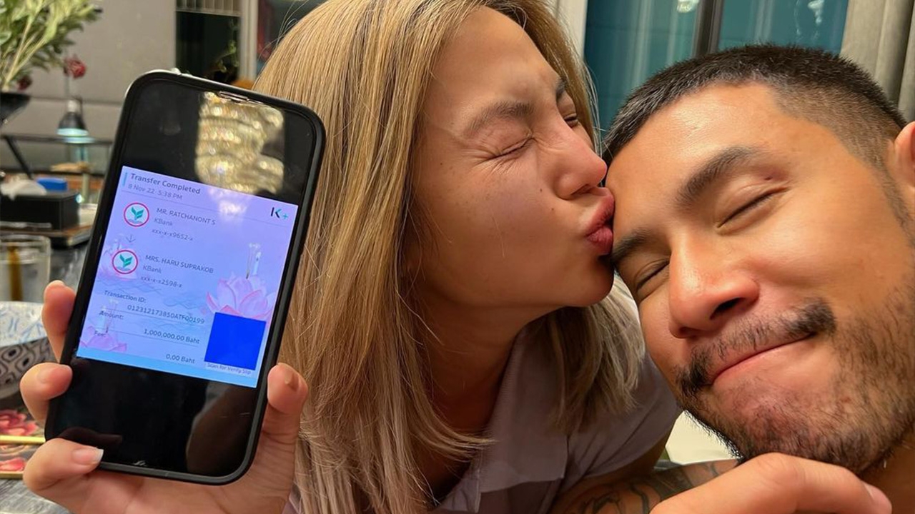 กาย-ฮารุ เคลียร์ปมชาวเน็ตมองอวดรวยหลังเปย์เงินเมีย 1 ล้าน 